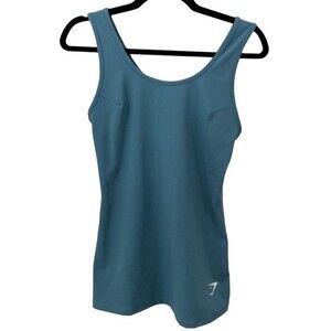 Gymshark Women’s Soft Dreamy Workout Vest Teal Tank Top Size SMALL